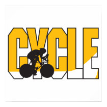 cycle text design posters