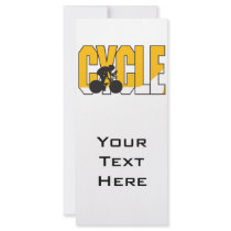 cycle text design rack card design