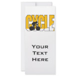 cycle text design rack card design