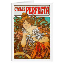 Cycles Perfecta, Alphonse Mucha Greeting Cards