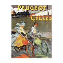 Cycles Peugeot Vintage Bicycle Art Post Card