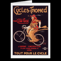 Cycles Tnomed "The Cowboy" Vintage French Bike Ad cards