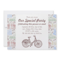Cycling Aarhus, 5x7 customizable invitation