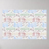 Cycling Aarhus, Patterned Poster