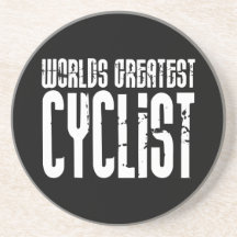 Cycling Biking & Cyclists Worlds Greatest Cyclist Beverage Coasters