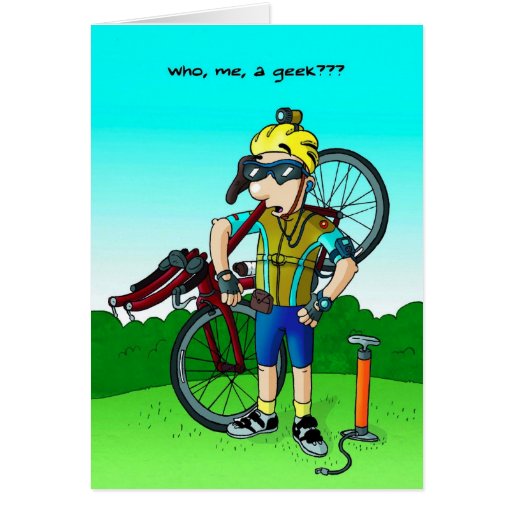 biking birthday card