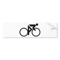cycling black cylcer bumper stickers by Tomaniac cycling black cylcer bumper stickers