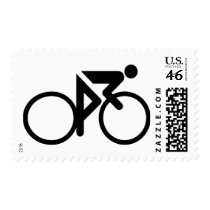 cycling black cylcer stamp