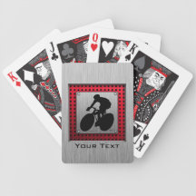 Cycling; Brushed metal look Card Deck