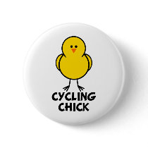 Cycling Chick buttons by chicktshirts8 Cycling Chick buttons