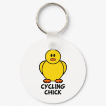 Cycling Chick keychains by chicktshirts8 Cycling Chick keychains