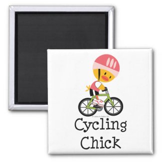 Cycling Chick Magnet magnet