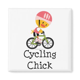 Cycling Chick Magnet magnet