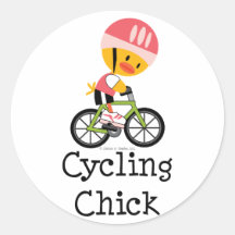 Cycling Chick Stickers