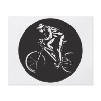 cycling clycer inverse silhouette flyer