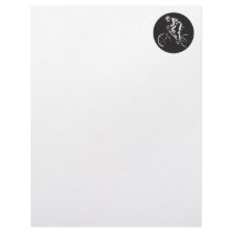 cycling clycer inverse silhouette letterhead design