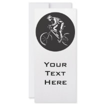 cycling clycer inverse silhouette rack card design