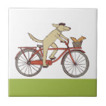 Cycling Dog and Squirrel Tiles