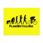 Cycling evolution College Style PlanoBicycle Logo postcards