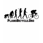 Cycling evolution College Style PlanoBicycle Logo T Shirts