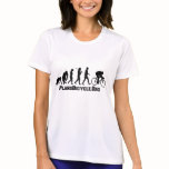 Cycling evolution College Style PlanoBicycle Logo Tee Shirts