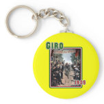 Cycling Giro 1909 Italy flag Retro Vintage Art Key Chain