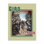 Cycling Giro 1909 Italy flag Retro Vintage Art postcards