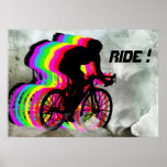 Cycling in the Clouds Poster