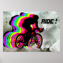 Cycling in the Clouds Poster