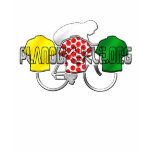 Cycling Jerseys Yellow Green and Red Polka Dot Shirts