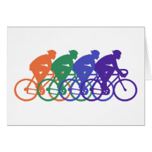 Cycling (male) greeting card