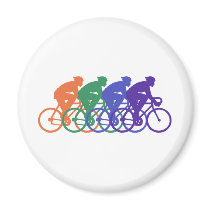 Cycling (male) refrigerator magnets