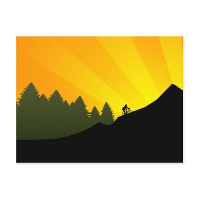 cycling : mountain rayz : postcards by asyrum