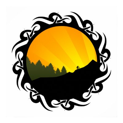 cycling : mountain rayz : print by asyrum