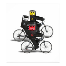 Cycling Recycling Bins poster posters by gravityx9 Cycling Recycling Bins poster posters