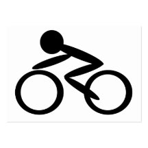 Cycling Stick Figure Business Cards