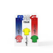 Cycling Touring France Cyclists gear cards by Funkart Cycling Touring France Cyclists gear cards