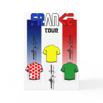 Cycling Touring France Cyclists gear cards by Funkart Cycling Touring France Cyclists gear cards