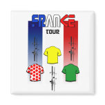 Cycling Touring France Cyclists gear Fridge Magnets