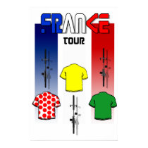 Cycling Touring France Cyclists gear posters