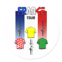 Cycling Touring France Sticker