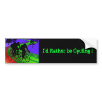 Cycling Trio on Ribbon Road Bumper Sticker