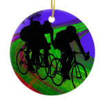 Cycling Trio on Ribbon Road Christmas Tree Ornament