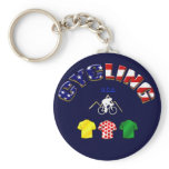 Cycling USA Cyclist Tees and Cycle Gifts Key Chain
