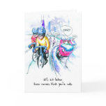 Cyclist Birthday Card - Winter Warrior