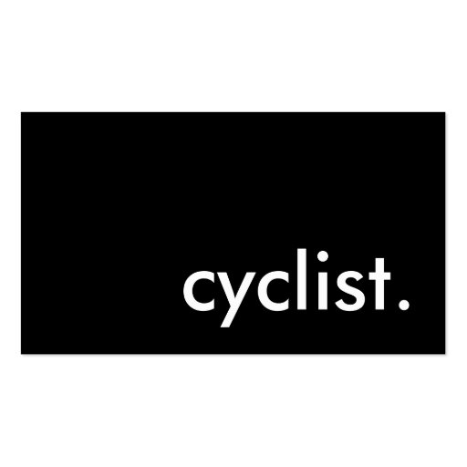 cyclist. business card template (front side)