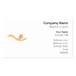 Cyclist Design in Orange. Business Cards