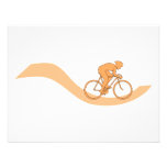 Cyclist Design in Orange. Custom Invitations
