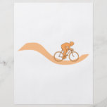 Cyclist Design in Orange. Flyer
