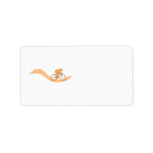 Cyclist Design in Orange. Labels